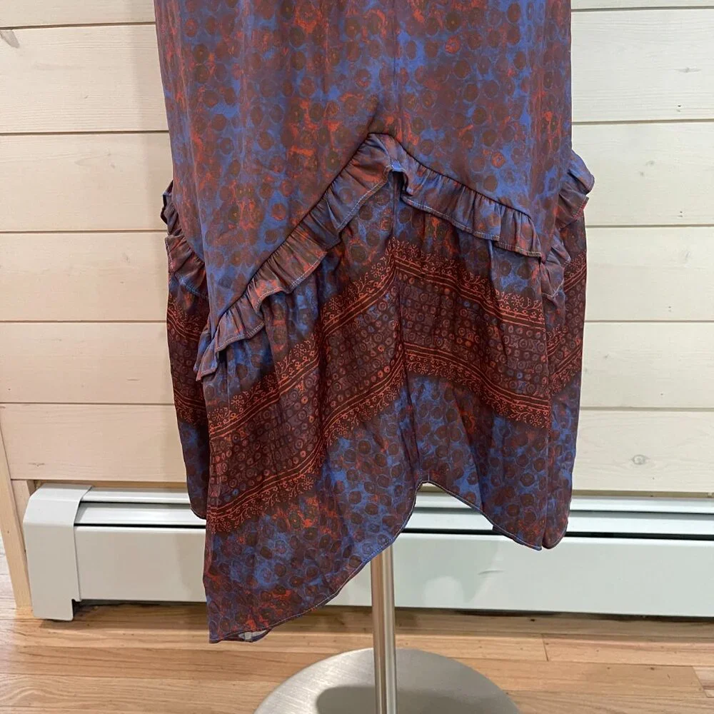 021New Free People Dreambound Maxi Skirt Red/Blue NWOT Sizes XS & L - Picture 9 of 11